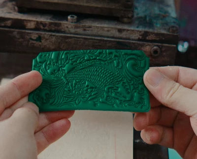 Leather embossing process