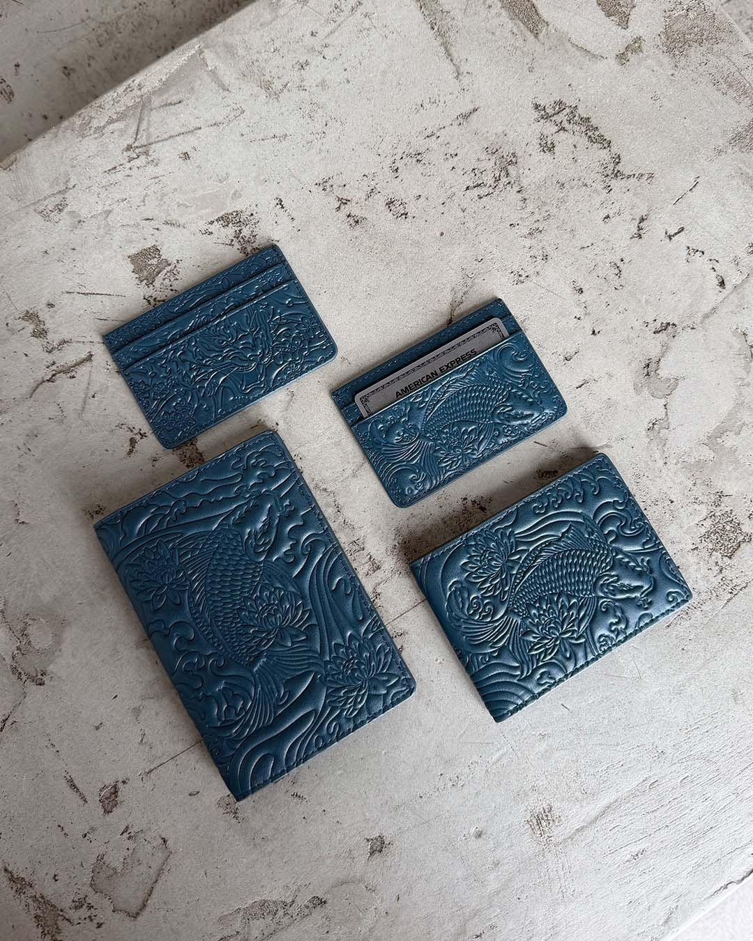 Ocean Blue Koi Passport Holder