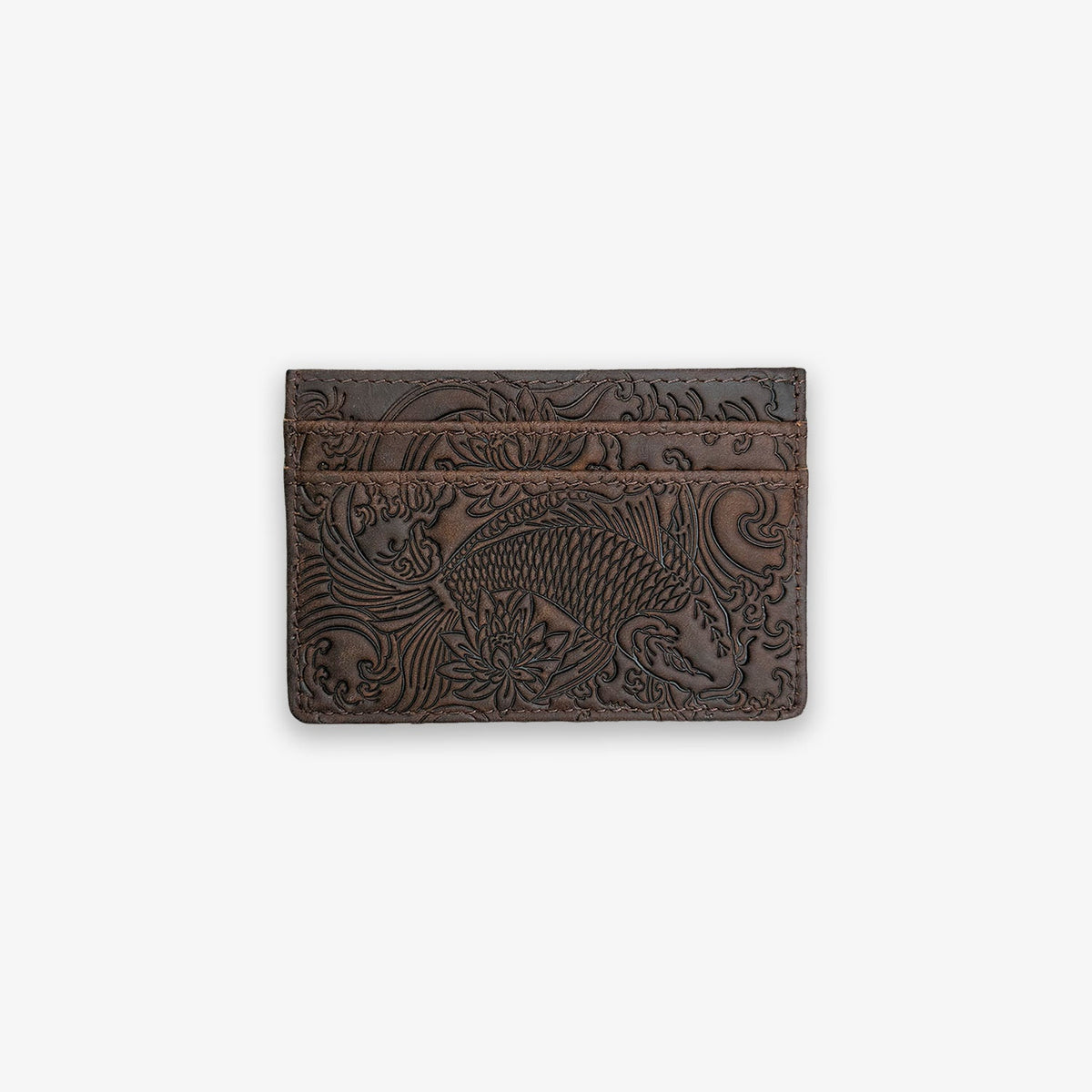Vintage Brown Koi Card Holder